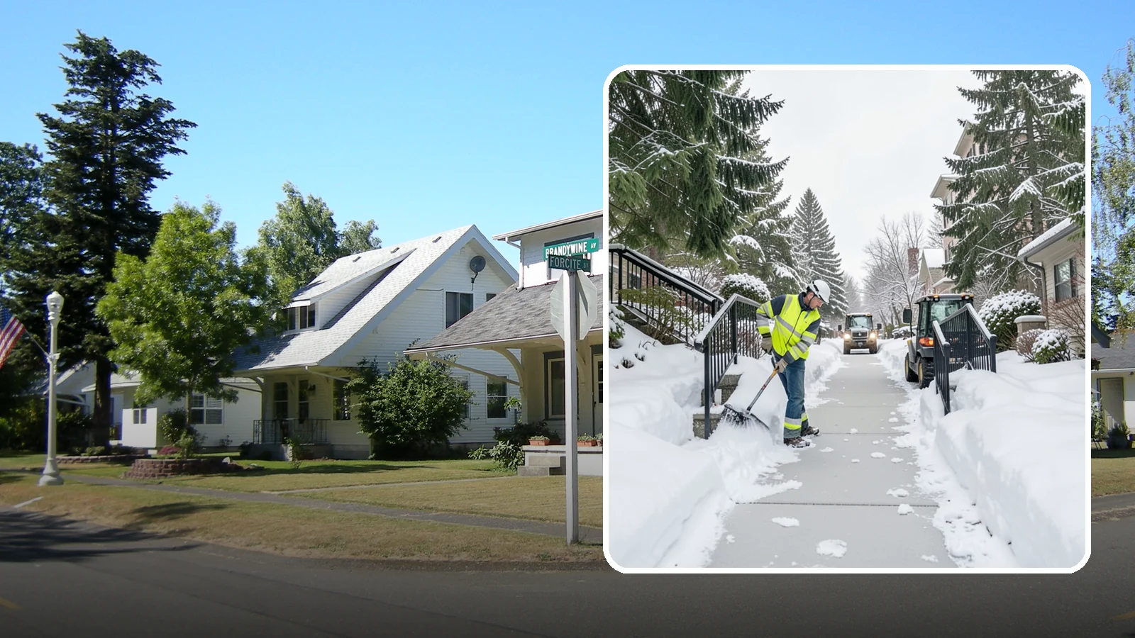Commercial Stair Clearing in DuPont, Pierce County, WA - Keep exterior stairs and landings on your commercial property safe and slip-free through Western Washington ice events.