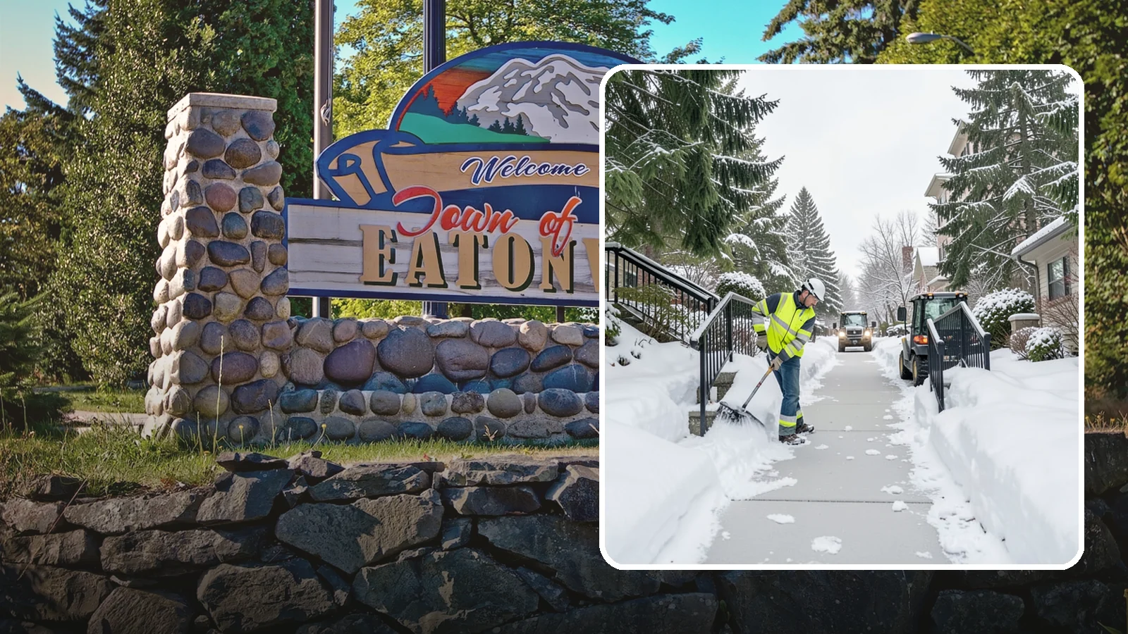 Commercial Stair Clearing in Eatonville, Pierce County, WA - Keep exterior stairs and landings on your commercial property safe and slip-free through Western Washington ice events.