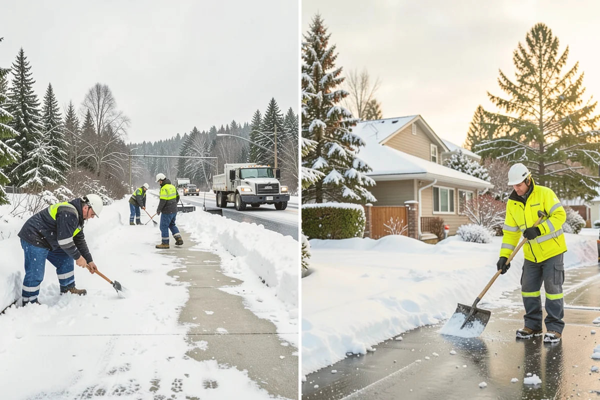 Commercial Stair Clearing in Eatonville, Pierce County, WA - Identify every exterior staircase and landing on site