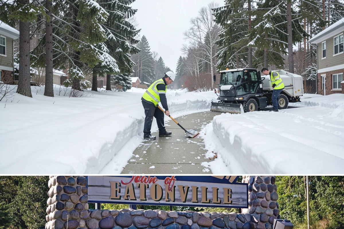 Commercial Stair Clearing in Eatonville, Pierce County, WA - Exterior stairs require the most vigilant treatment during January freeze-thaw cycles when thin glaze forms and reforms overnight.