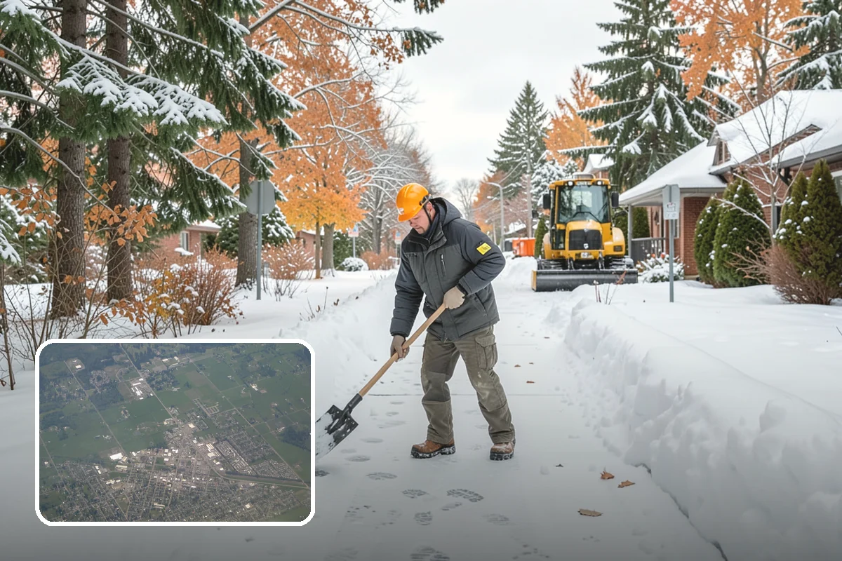 Commercial Stair Clearing in Enumclaw, King County, WA - Hand-cleared treads and landings on every run