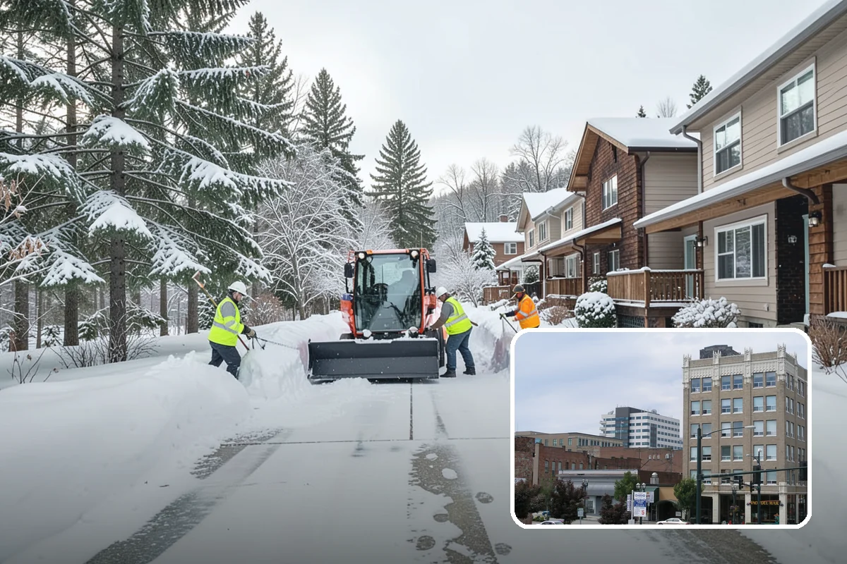 Commercial Stair Clearing in Everett, Snohomish County, WA - Hand-cleared treads and landings on every run