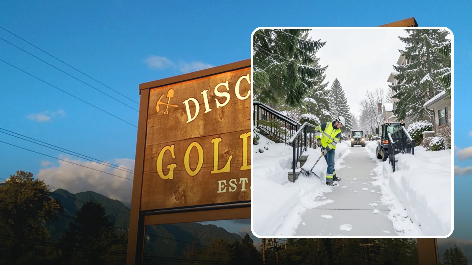 Commercial Stair Clearing in Gold Bar, Snohomish County, WA - Keep exterior stairs and landings on your commercial property safe and slip-free through Western Washington ice events.