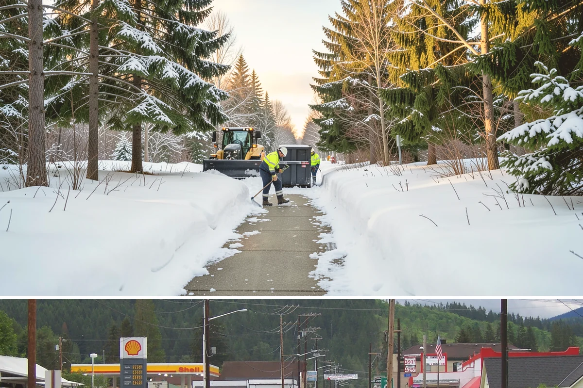 Commercial Stair Clearing in Granite Falls, Snohomish County, WA - Exterior stairs require the most vigilant treatment during January freeze-thaw cycles when thin glaze forms and reforms overnight.