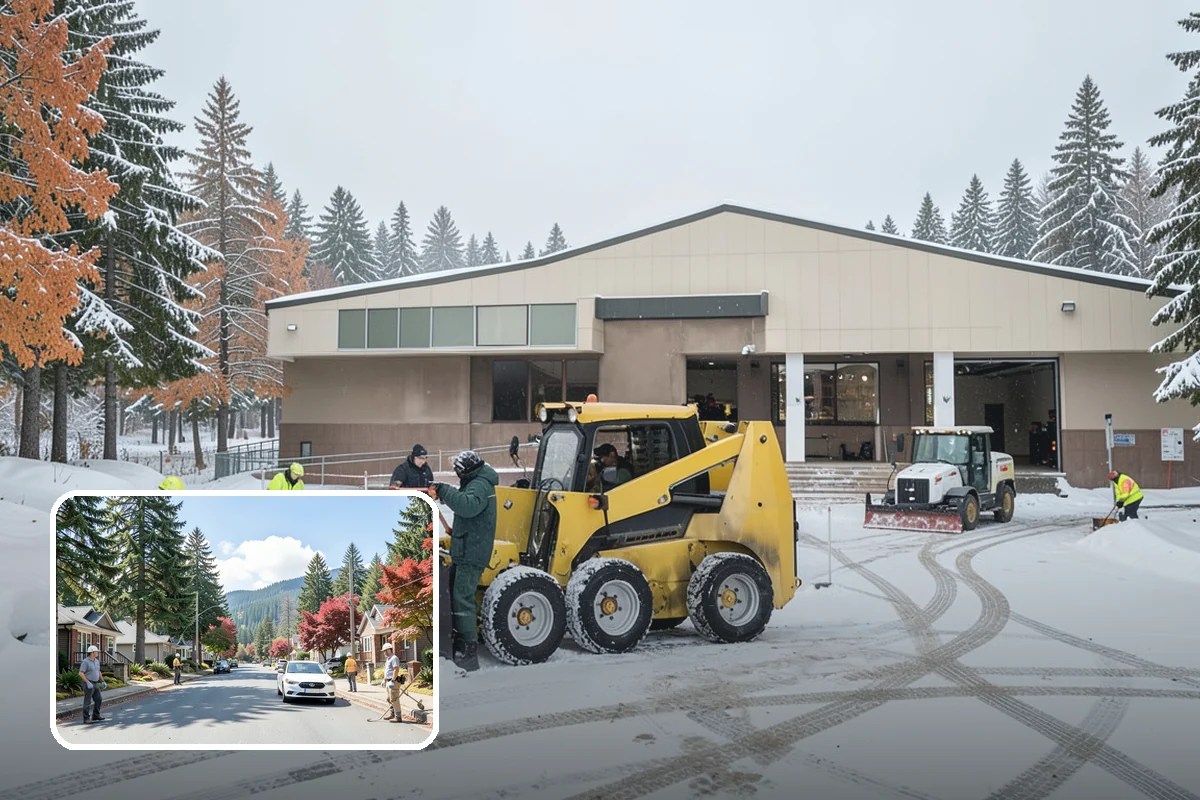 Commercial Stair Clearing in Hunts Point, King County, WA - Hand-cleared treads and landings on every run