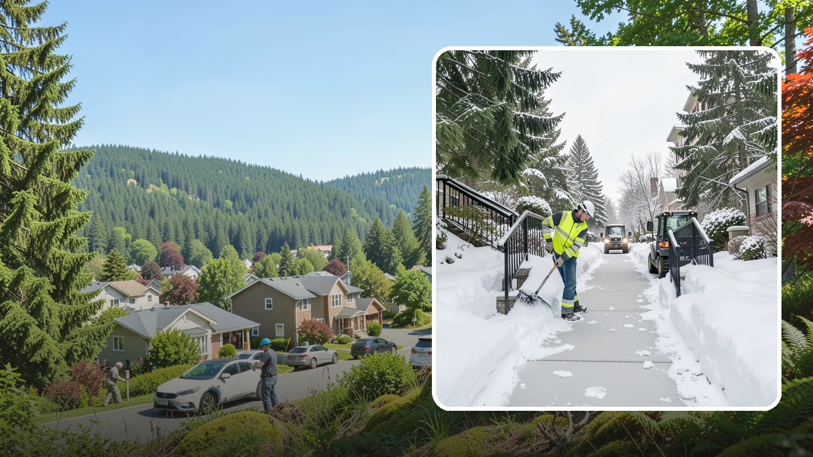 Commercial Stair Clearing in Index, Snohomish County, WA - Keep exterior stairs and landings on your commercial property safe and slip-free through Western Washington ice events.