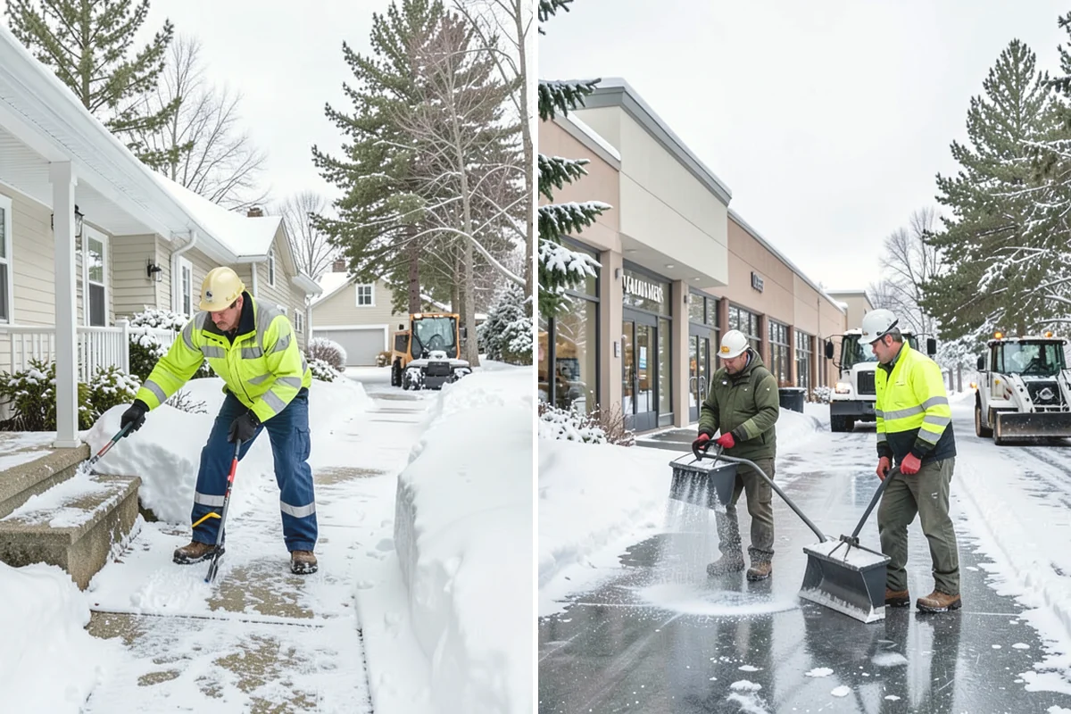 Commercial Stair Clearing in La Conner, Skagit County, WA - Identify every exterior staircase and landing on site