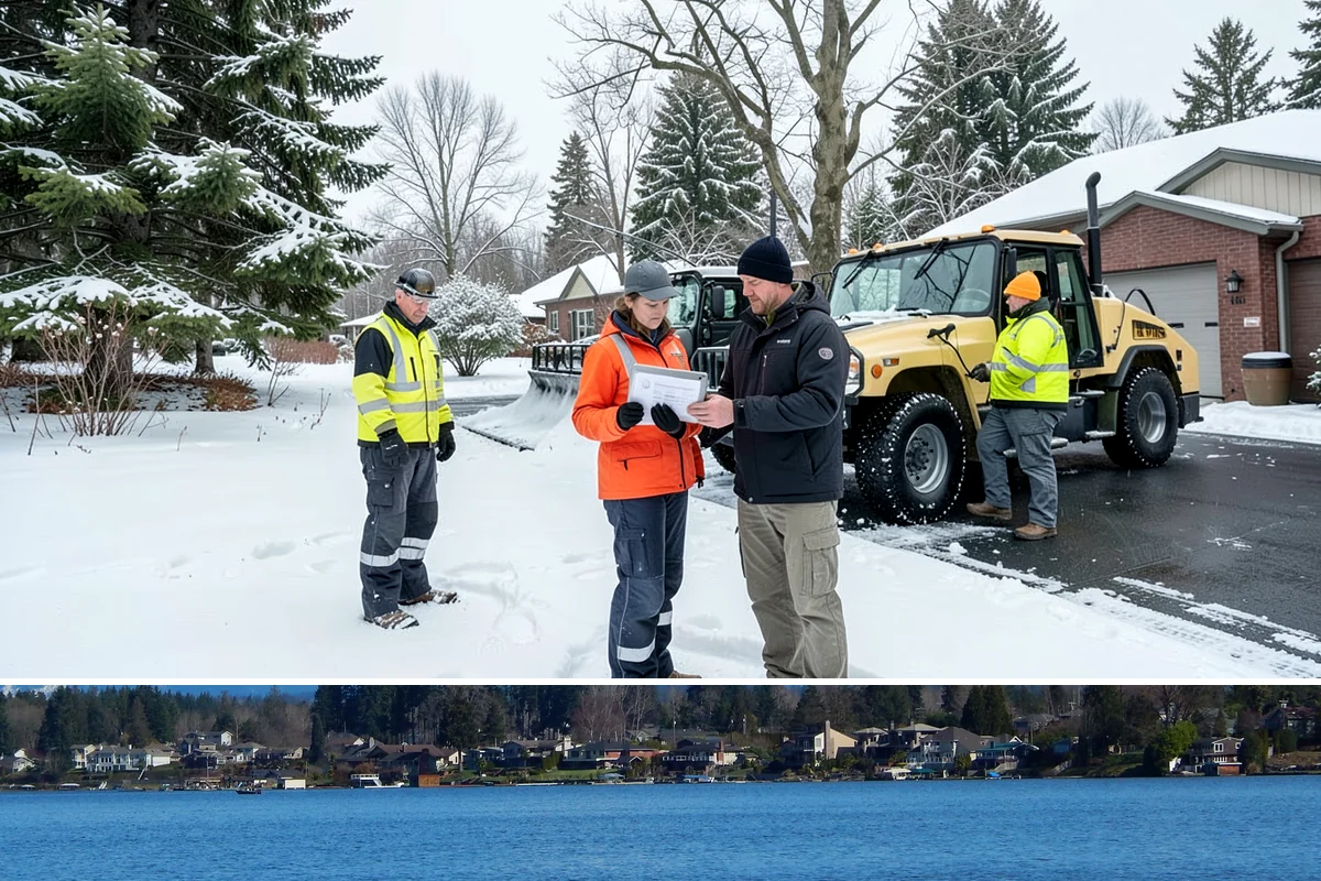 Commercial Stair Clearing in Lake Stevens, Snohomish County, WA - Exterior stairs require the most vigilant treatment during January freeze-thaw cycles when thin glaze forms and reforms overnight.
