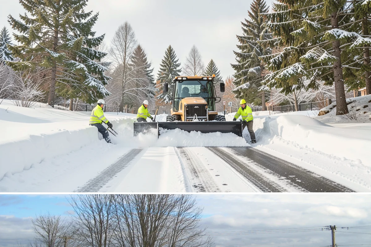 Commercial Stair Clearing in Langley, Island County, WA - Exterior stairs require the most vigilant treatment during January freeze-thaw cycles when thin glaze forms and reforms overnight.