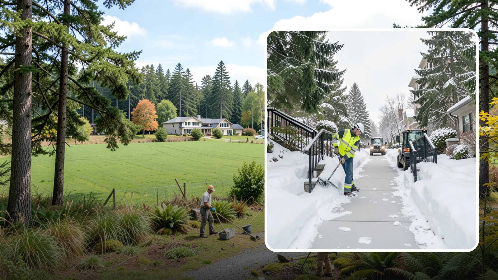 Commercial Stair Clearing in Lyman, Skagit County, WA - Keep exterior stairs and landings on your commercial property safe and slip-free through Western Washington ice events.