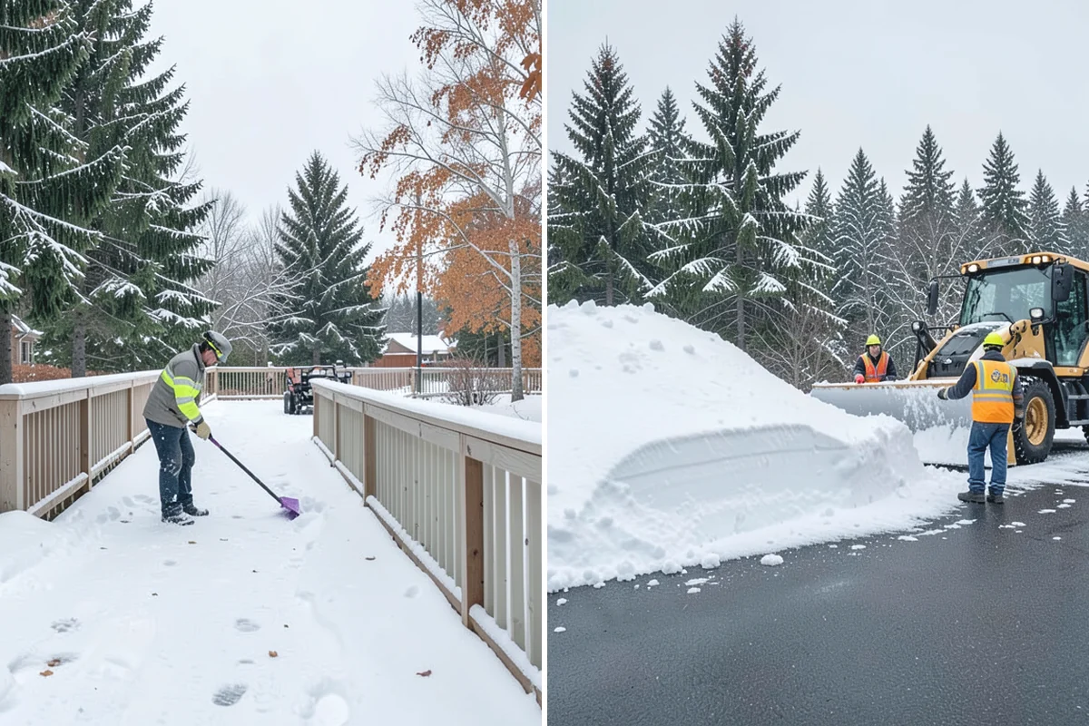 Commercial Stair Clearing in Marysville, Snohomish County, WA - Identify every exterior staircase and landing on site
