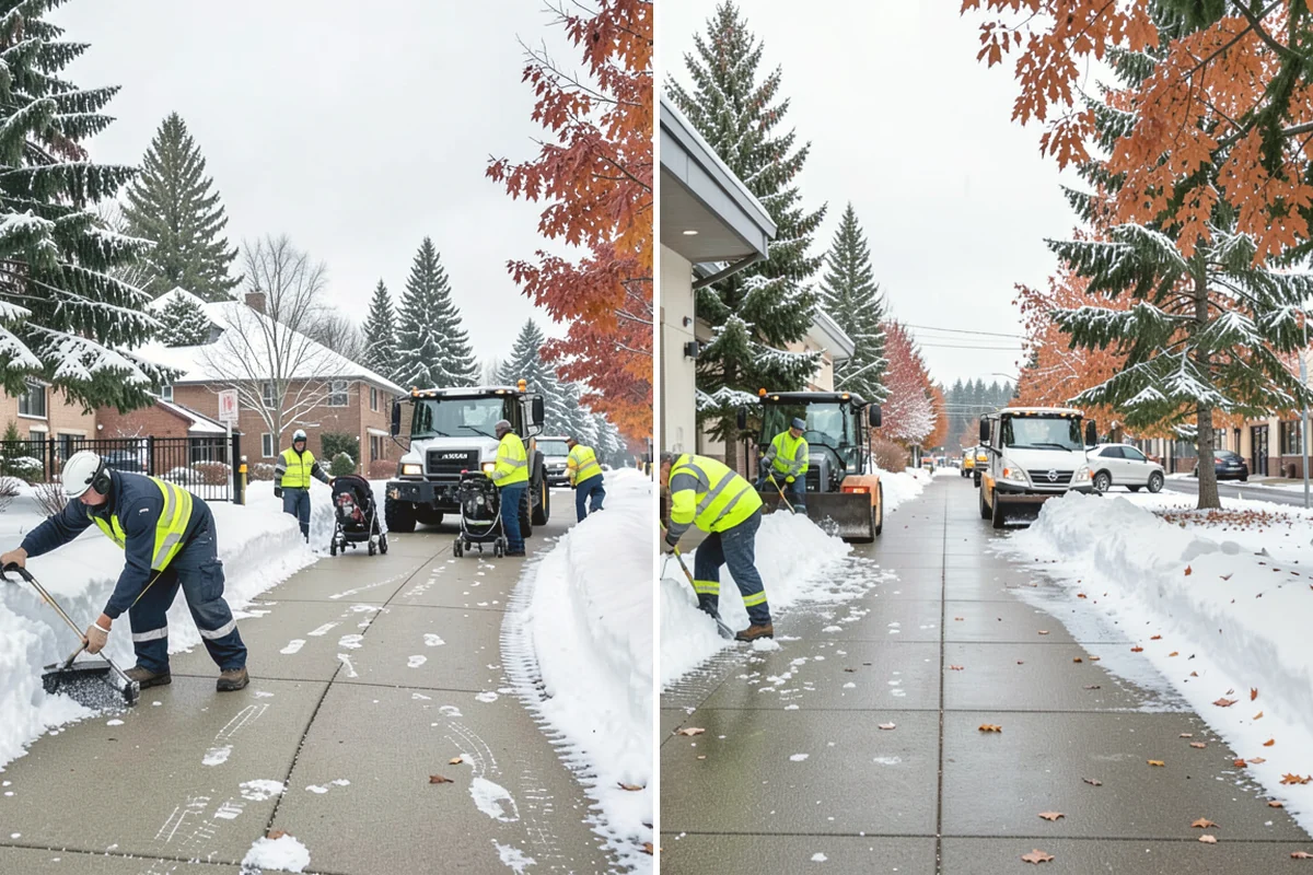 Commercial Stair Clearing in Mercer Island, King County, WA - Identify every exterior staircase and landing on site