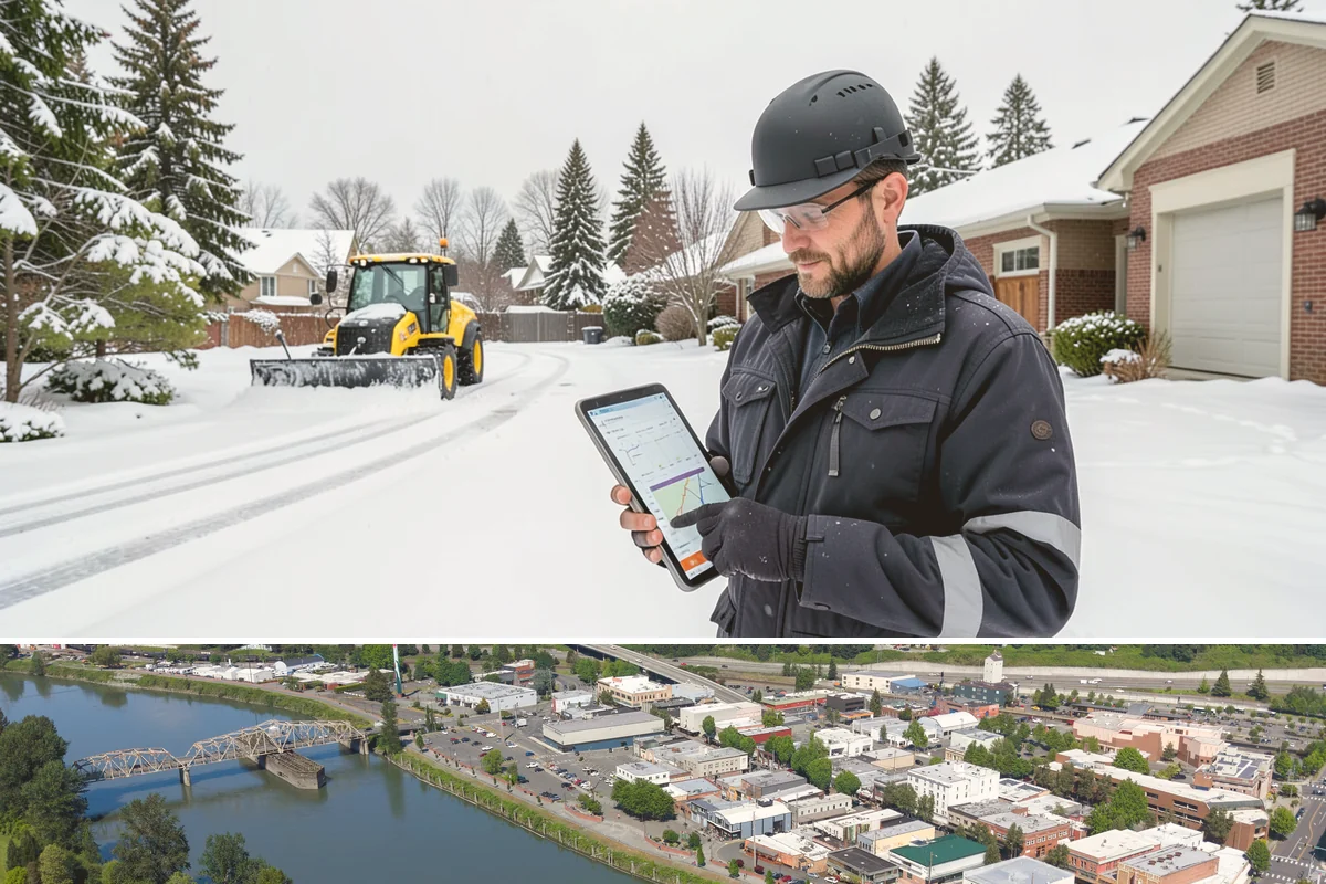 Commercial Stair Clearing in Mount Vernon, Skagit County, WA - Exterior stairs require the most vigilant treatment during January freeze-thaw cycles when thin glaze forms and reforms overnight.