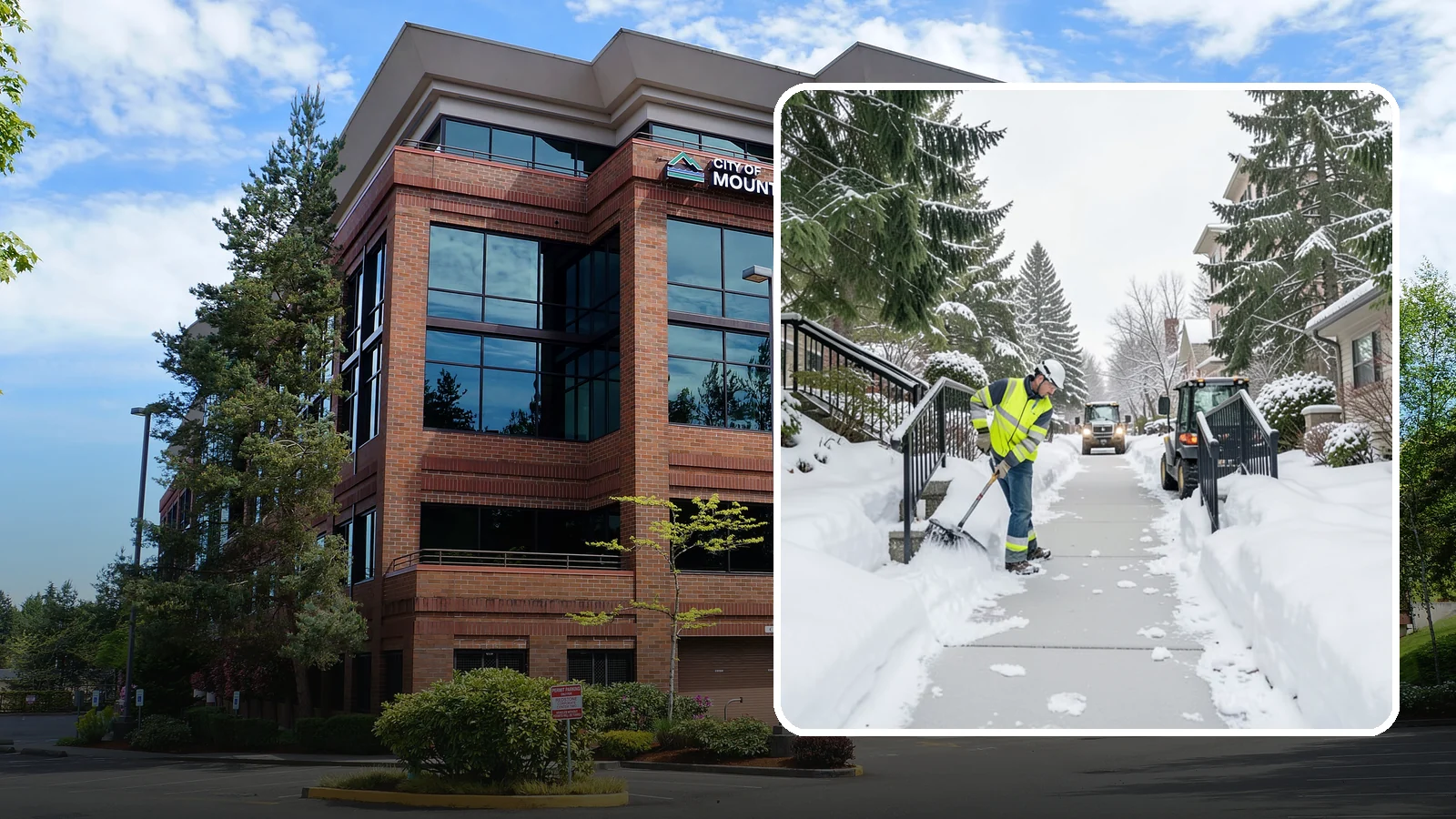 Commercial Stair Clearing in Mountlake Terrace, Snohomish County, WA - Keep exterior stairs and landings on your commercial property safe and slip-free through Western Washington ice events.