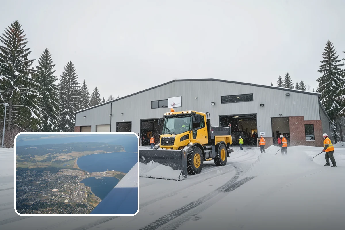 Commercial Stair Clearing in Oak Harbor, Island County, WA - Hand-cleared treads and landings on every run