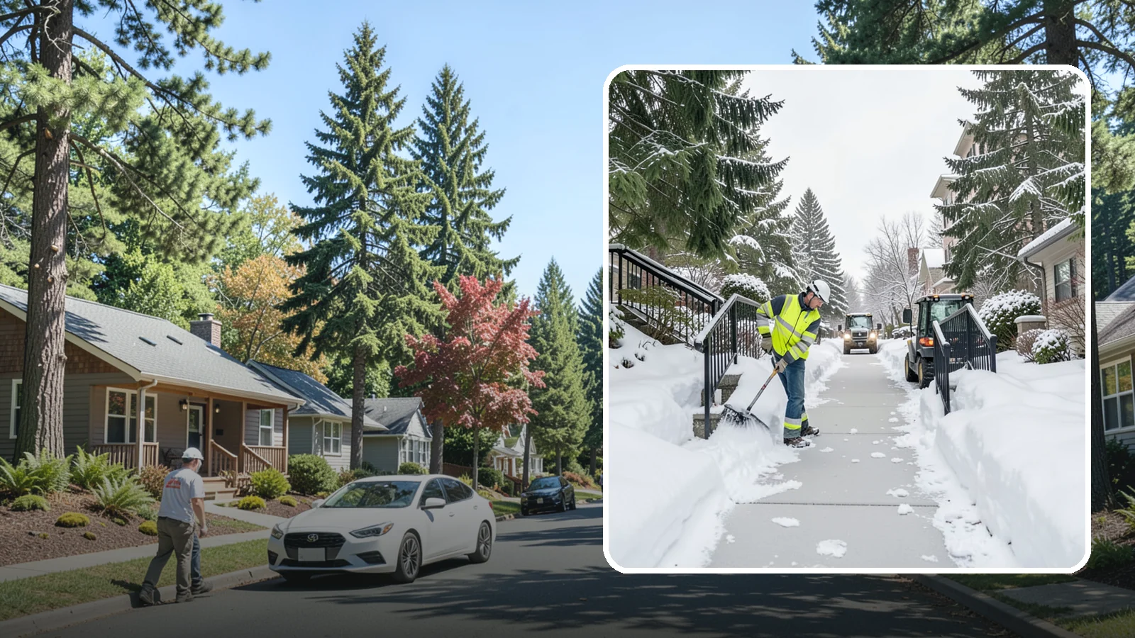 Commercial Stair Clearing in Orting, Pierce County, WA - Keep exterior stairs and landings on your commercial property safe and slip-free through Western Washington ice events.