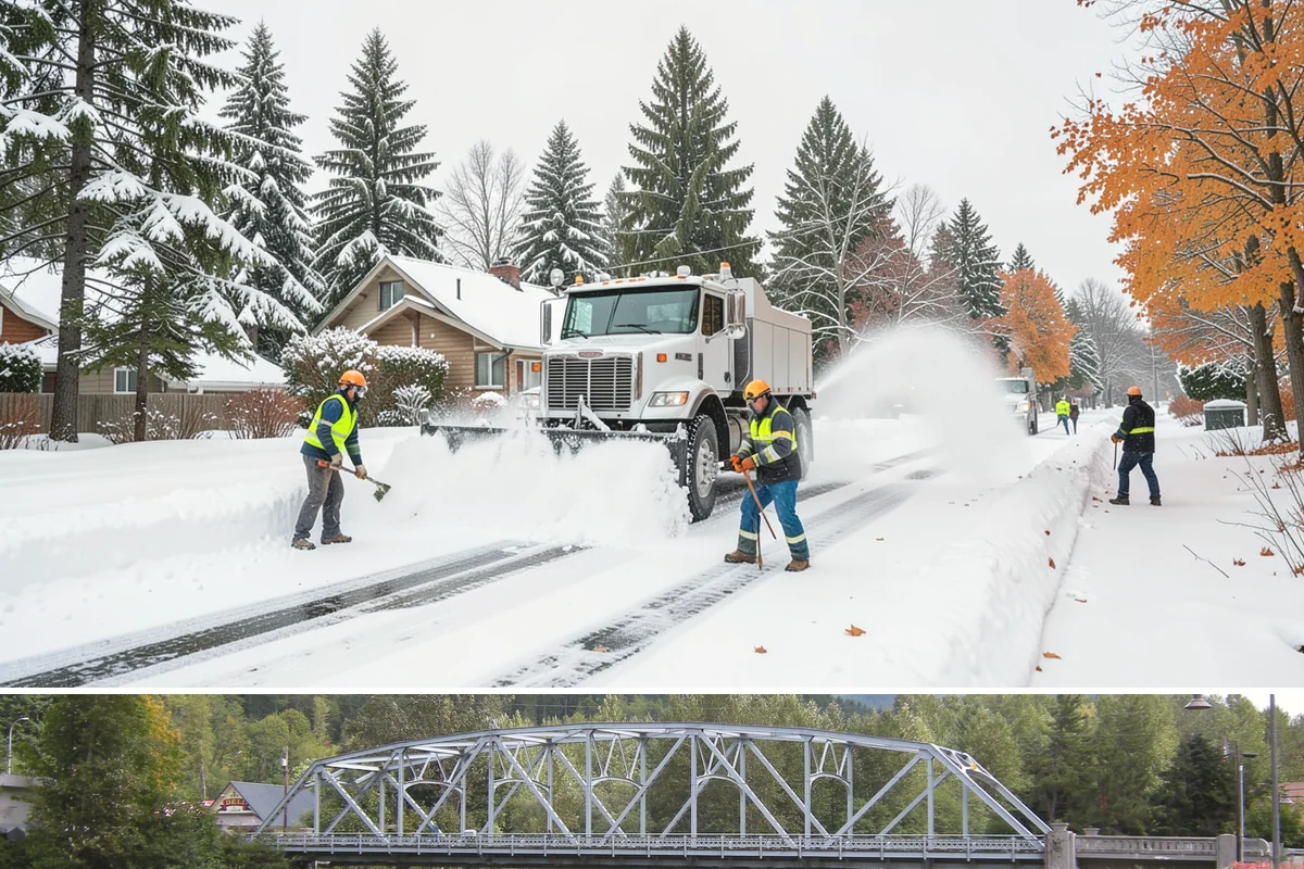 Commercial Stair Clearing in Skykomish, King County, WA - Exterior stairs require the most vigilant treatment during January freeze-thaw cycles when thin glaze forms and reforms overnight.