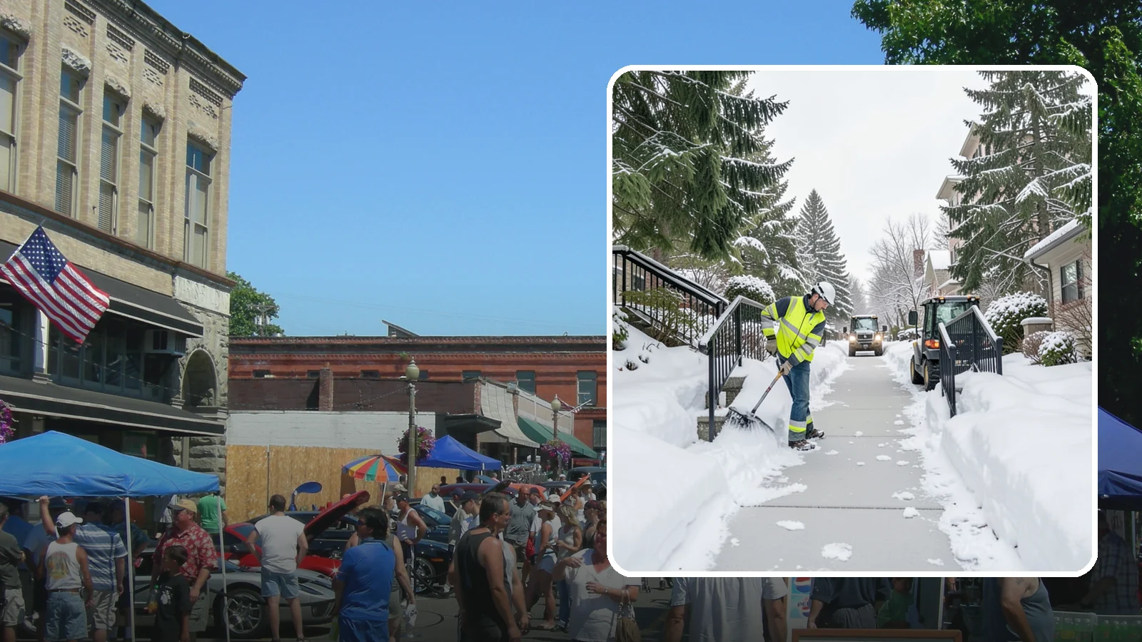 Commercial Stair Clearing in Snohomish, Snohomish County, WA - Keep exterior stairs and landings on your commercial property safe and slip-free through Western Washington ice events.
