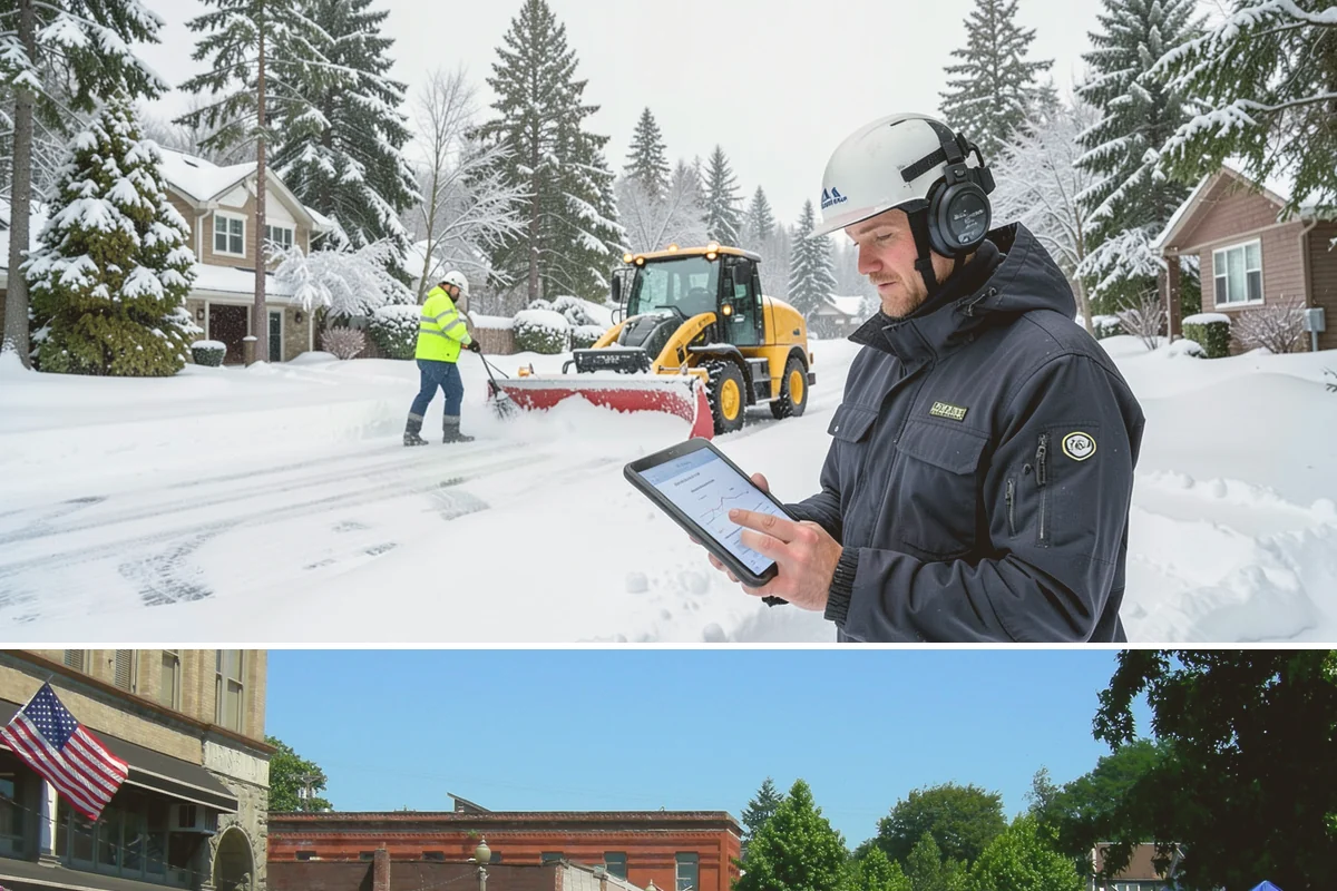 Commercial Stair Clearing in Snohomish, Snohomish County, WA - Exterior stairs require the most vigilant treatment during January freeze-thaw cycles when thin glaze forms and reforms overnight.
