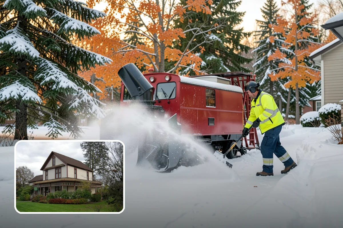 Commercial Stair Clearing in Sumner, Pierce County, WA - Hand-cleared treads and landings on every run