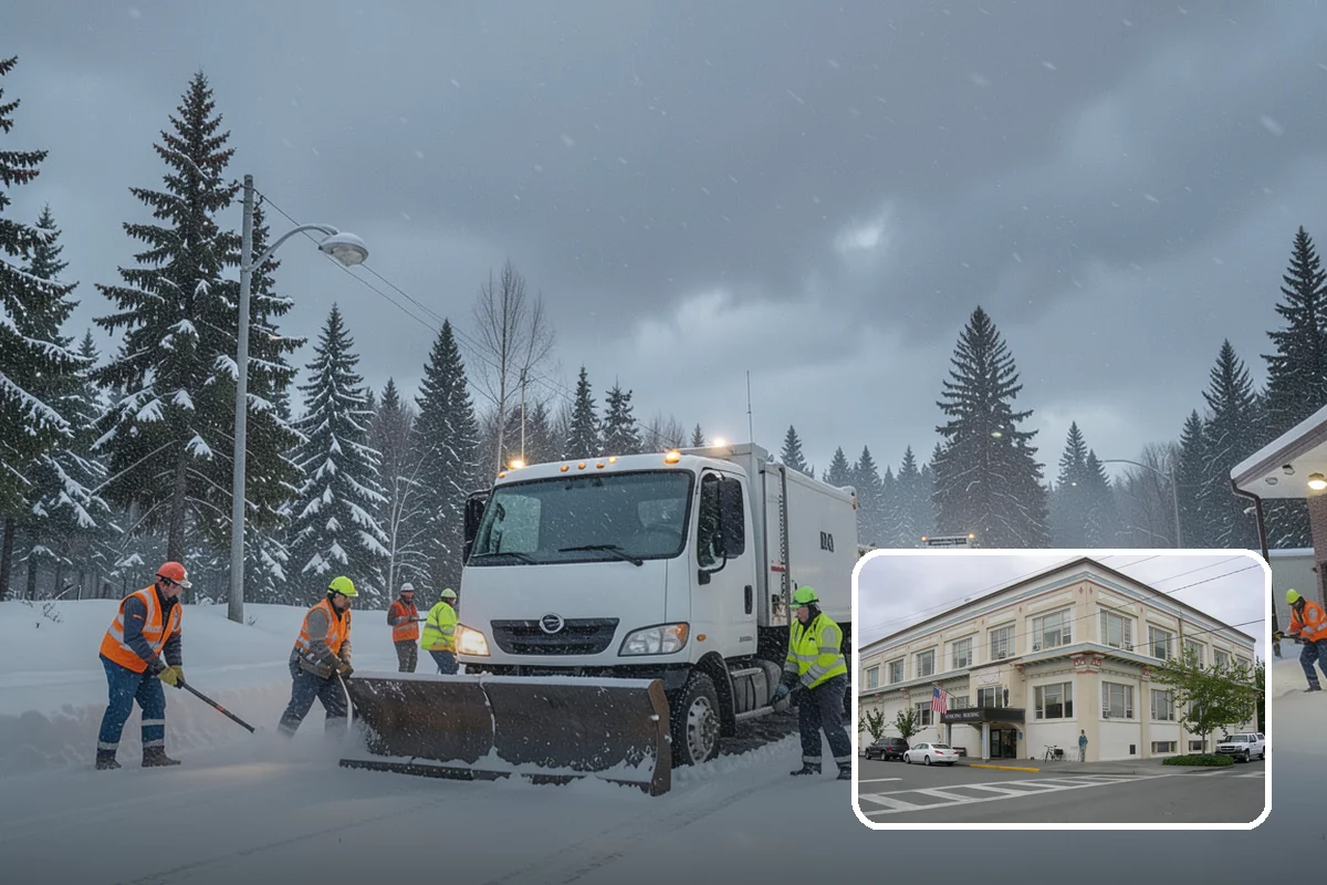 Commercial Walkway Clearing in Anacortes, Skagit County, WA - Complete coverage of internal connecting paths