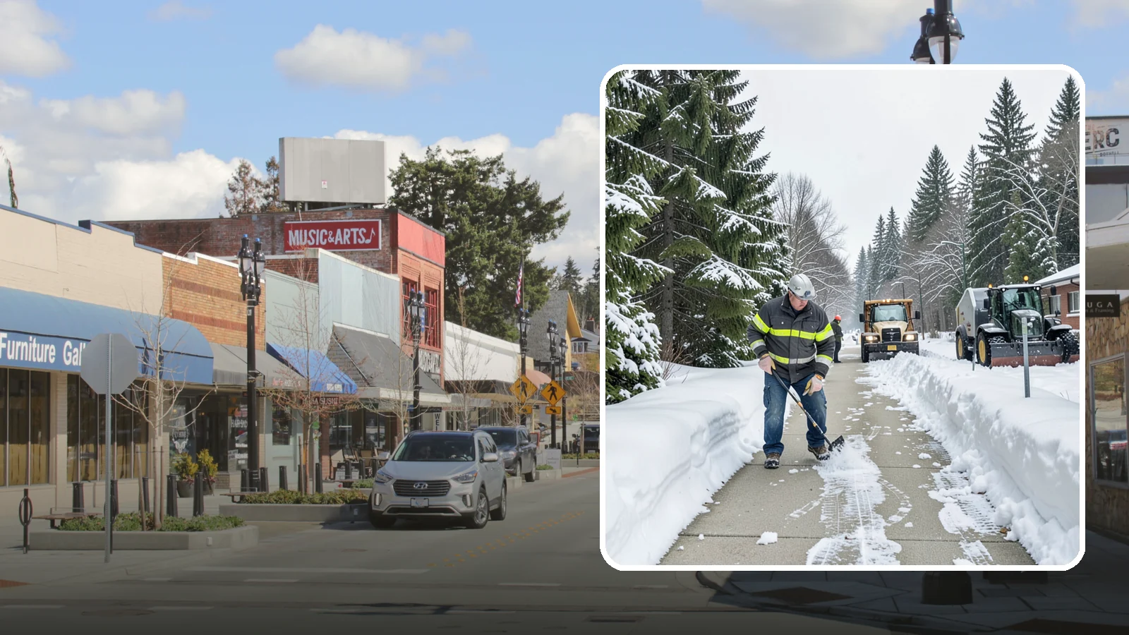 Commercial Walkway Clearing in Bothell, King County, WA - Keep the internal walkways across your commercial property safe for staff and visitors during winter weather.