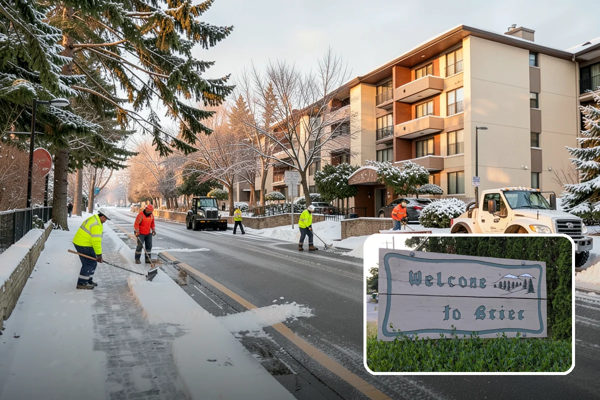 Commercial Walkway Clearing in Brier, Snohomish County, WA - Complete coverage of internal connecting paths