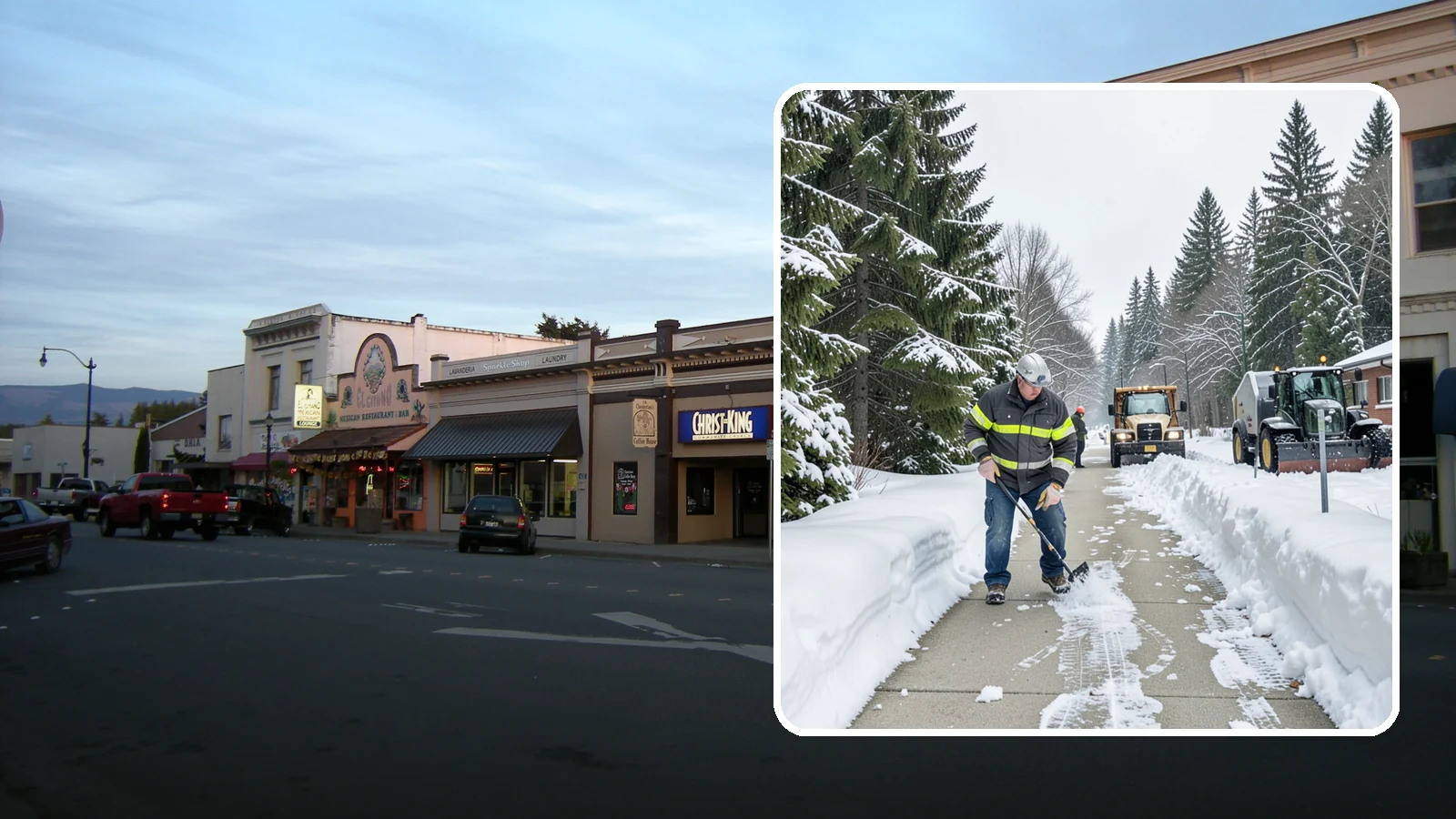 Commercial Walkway Clearing in Burlington, Skagit County, WA - Keep the internal walkways across your commercial property safe for staff and visitors during winter weather.