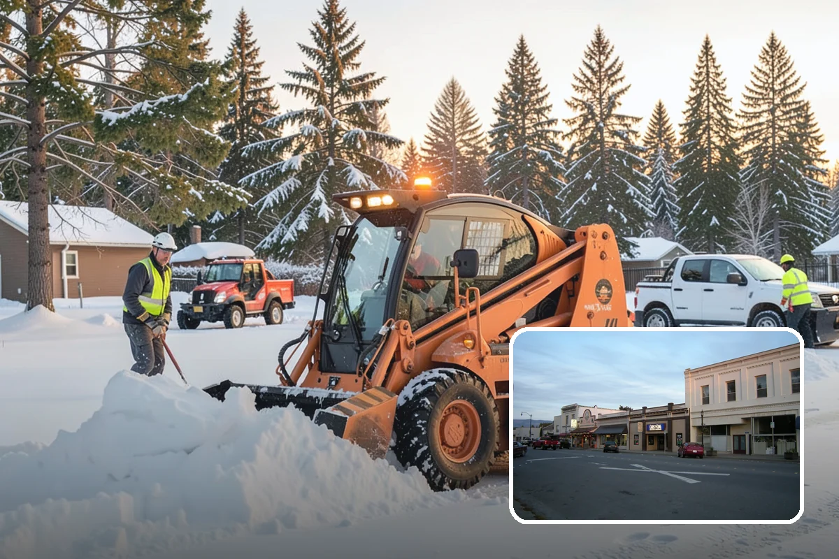 Commercial Walkway Clearing in Burlington, Skagit County, WA - Complete coverage of internal connecting paths