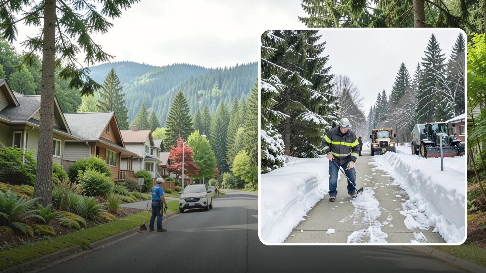 Commercial Walkway Clearing in Darrington, Snohomish County, WA - Keep the internal walkways across your commercial property safe for staff and visitors during winter weather.
