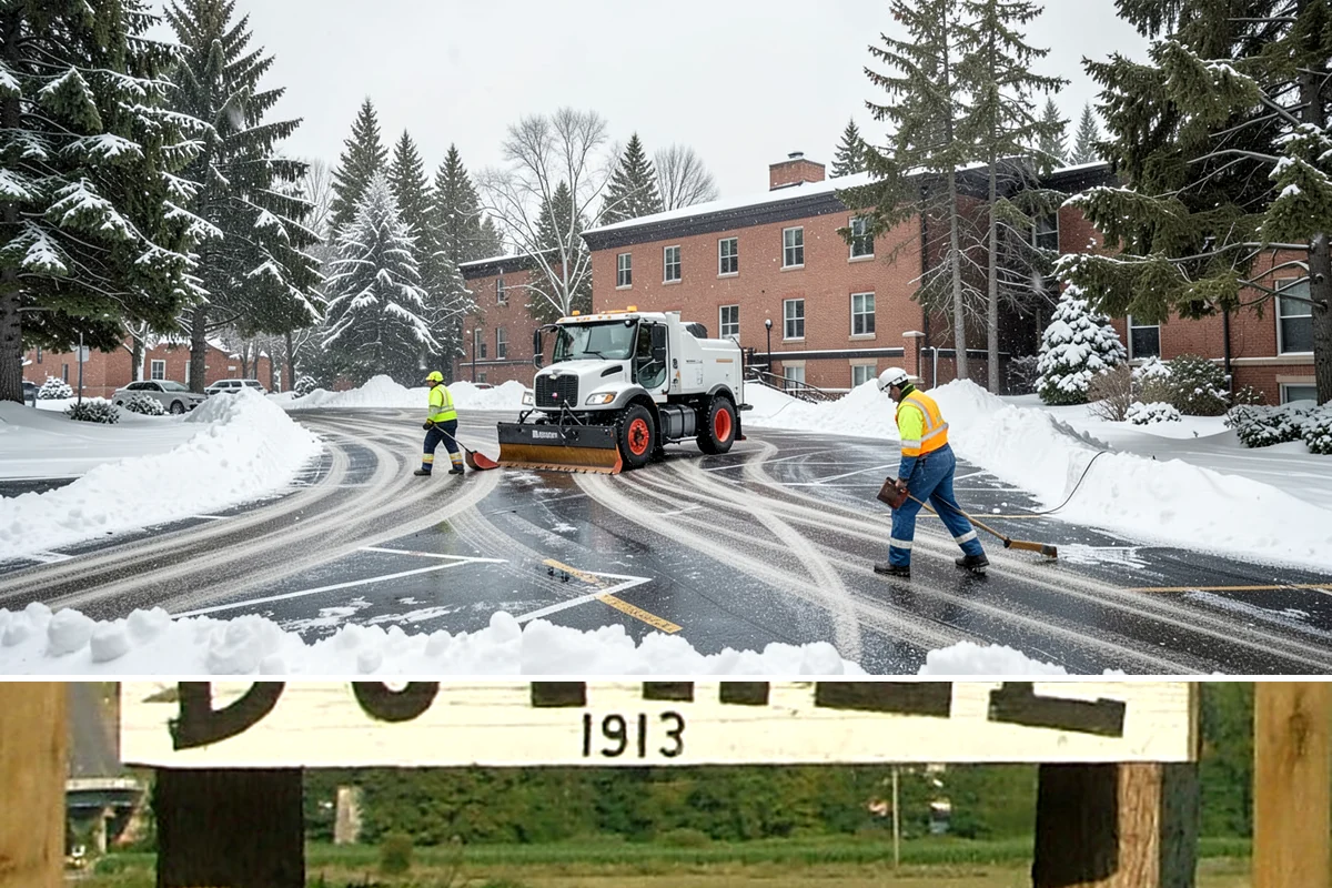 Commercial Walkway Clearing in Duvall, King County, WA - Internal walkways need consistent treatment through midwinter when shaded connecting paths refreeze long after open areas clear.