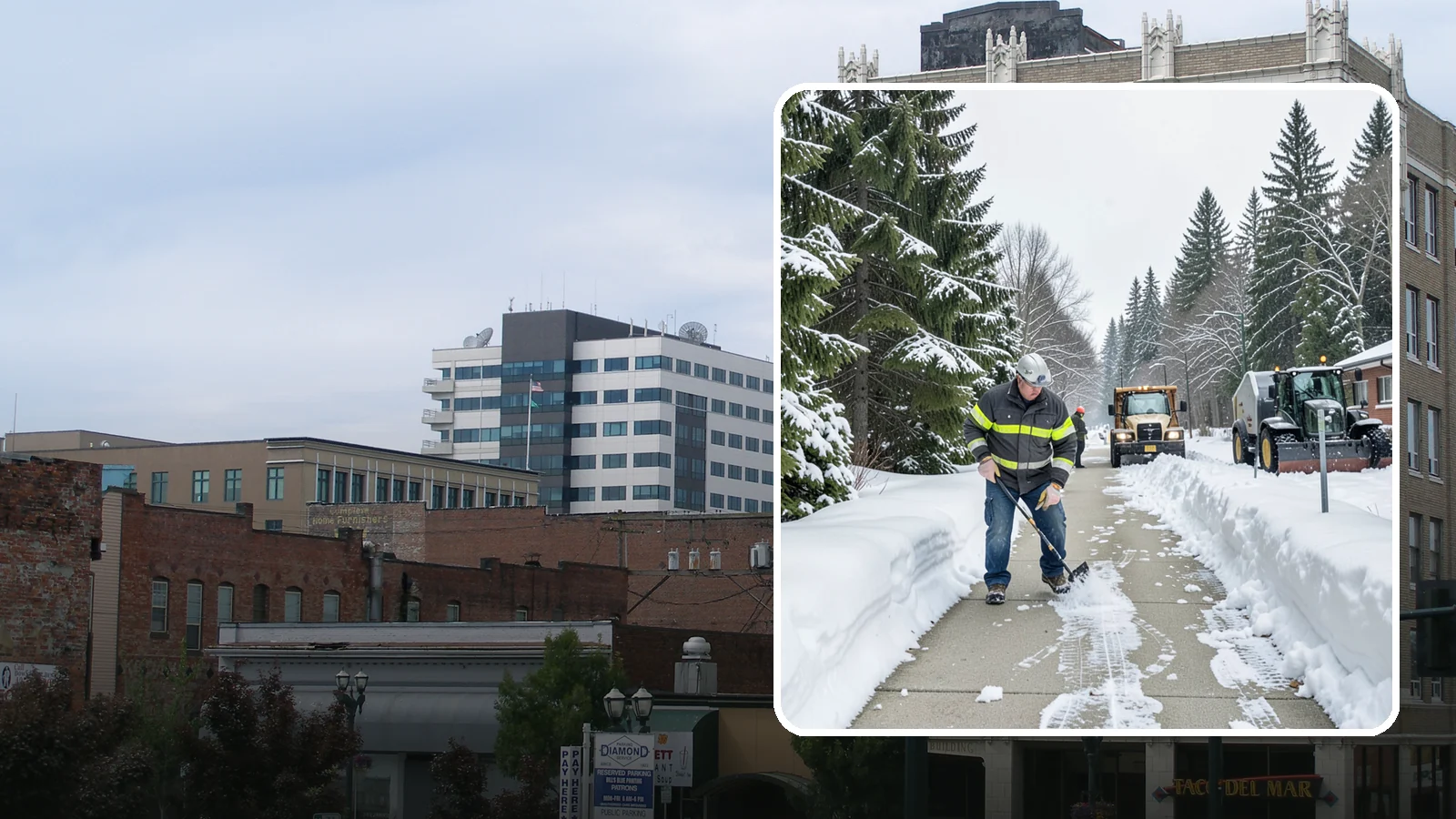 Commercial Walkway Clearing in Everett, Snohomish County, WA - Keep the internal walkways across your commercial property safe for staff and visitors during winter weather.