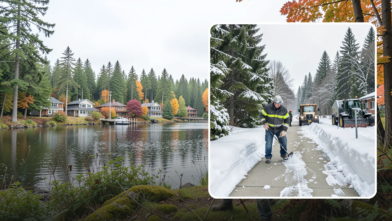 Commercial Walkway Clearing in La Conner, Skagit County, WA - Keep the internal walkways across your commercial property safe for staff and visitors during winter weather.
