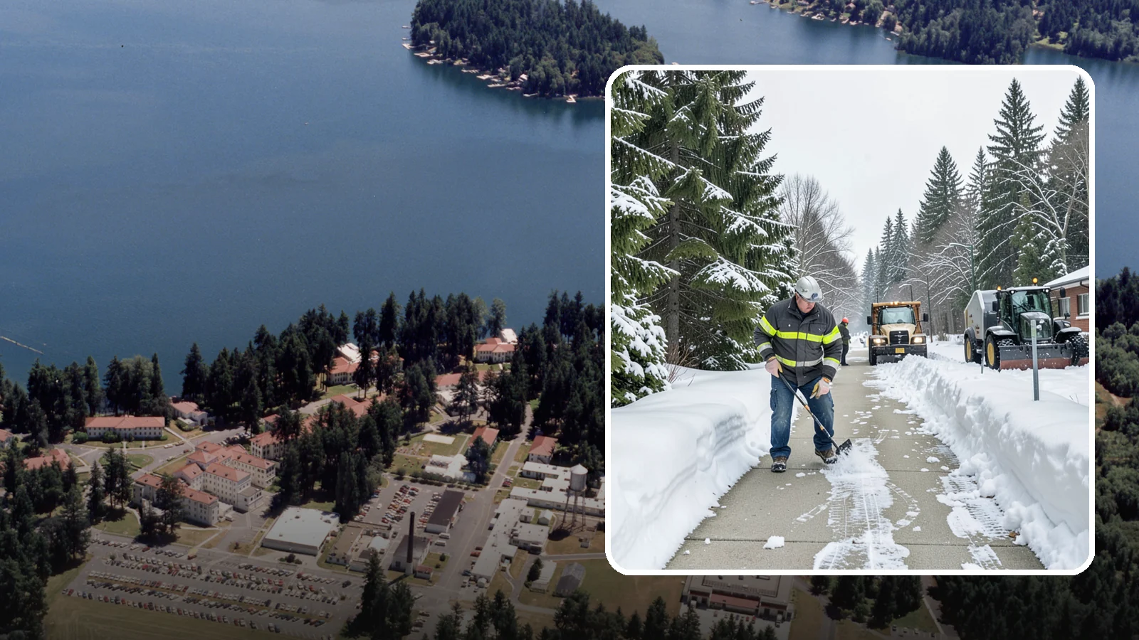 Commercial Walkway Clearing in Lakewood, Pierce County, WA - Keep the internal walkways across your commercial property safe for staff and visitors during winter weather.