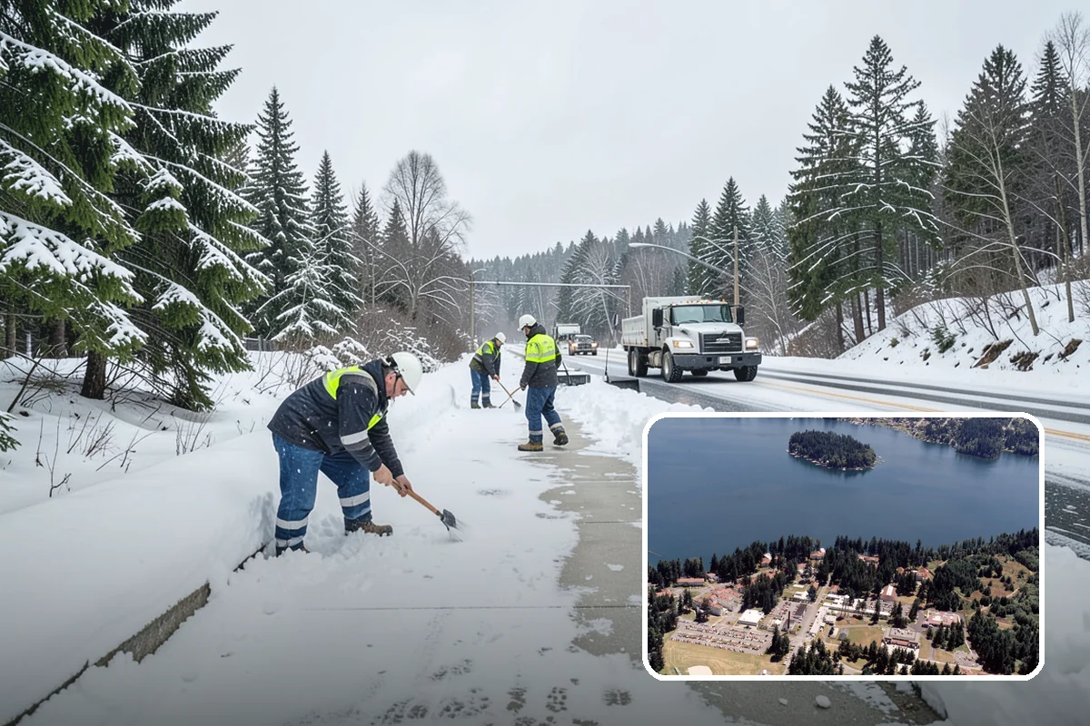 Commercial Walkway Clearing in Lakewood, Pierce County, WA - Complete coverage of internal connecting paths