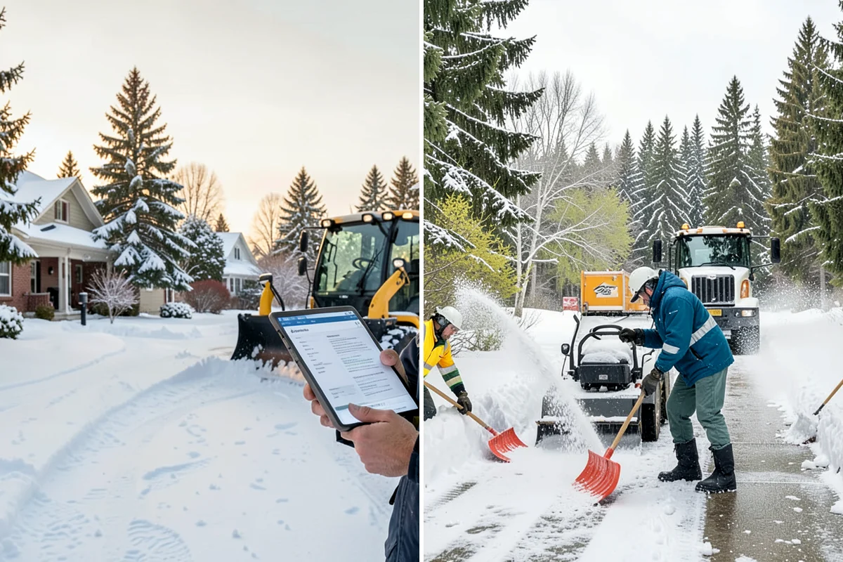 Commercial Walkway Clearing in Maple Valley, King County, WA - Map every internal walkway and connecting path