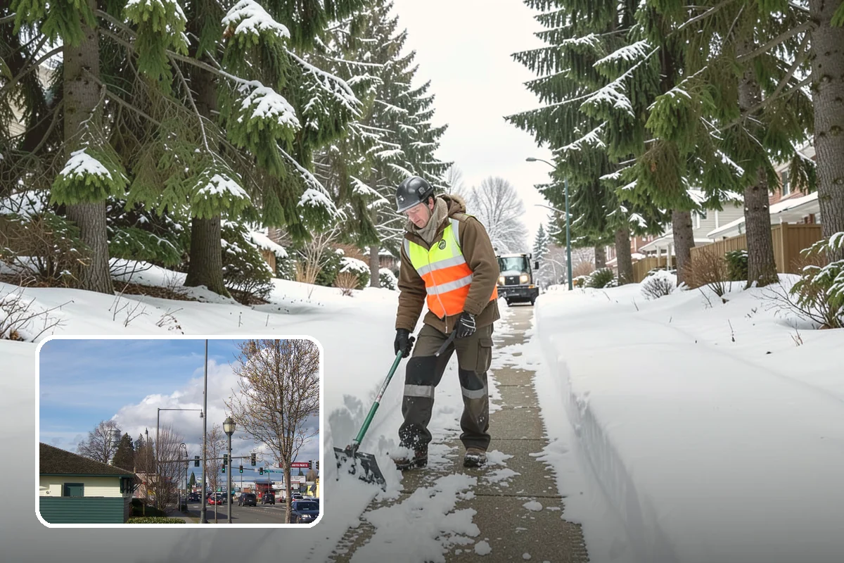 Commercial Walkway Clearing in Marysville, Snohomish County, WA - Complete coverage of internal connecting paths
