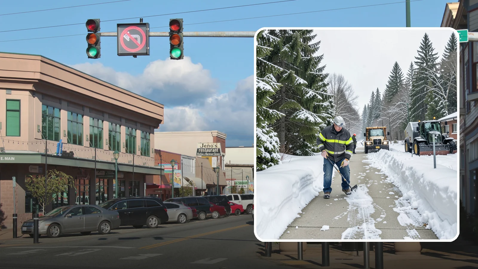 Commercial Walkway Clearing in Monroe, Snohomish County, WA - Keep the internal walkways across your commercial property safe for staff and visitors during winter weather.
