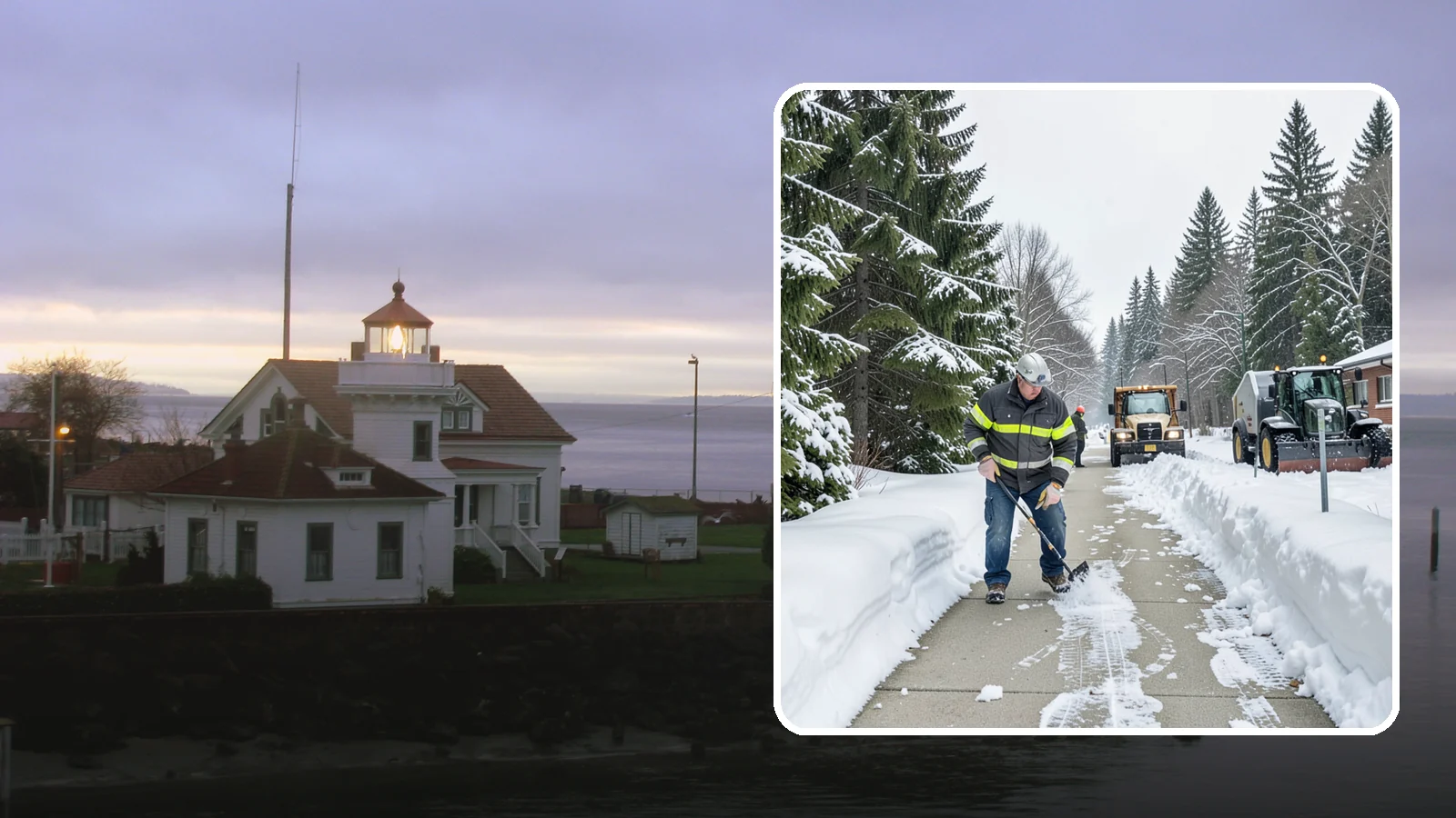 Commercial Walkway Clearing in Mukilteo, Snohomish County, WA - Keep the internal walkways across your commercial property safe for staff and visitors during winter weather.