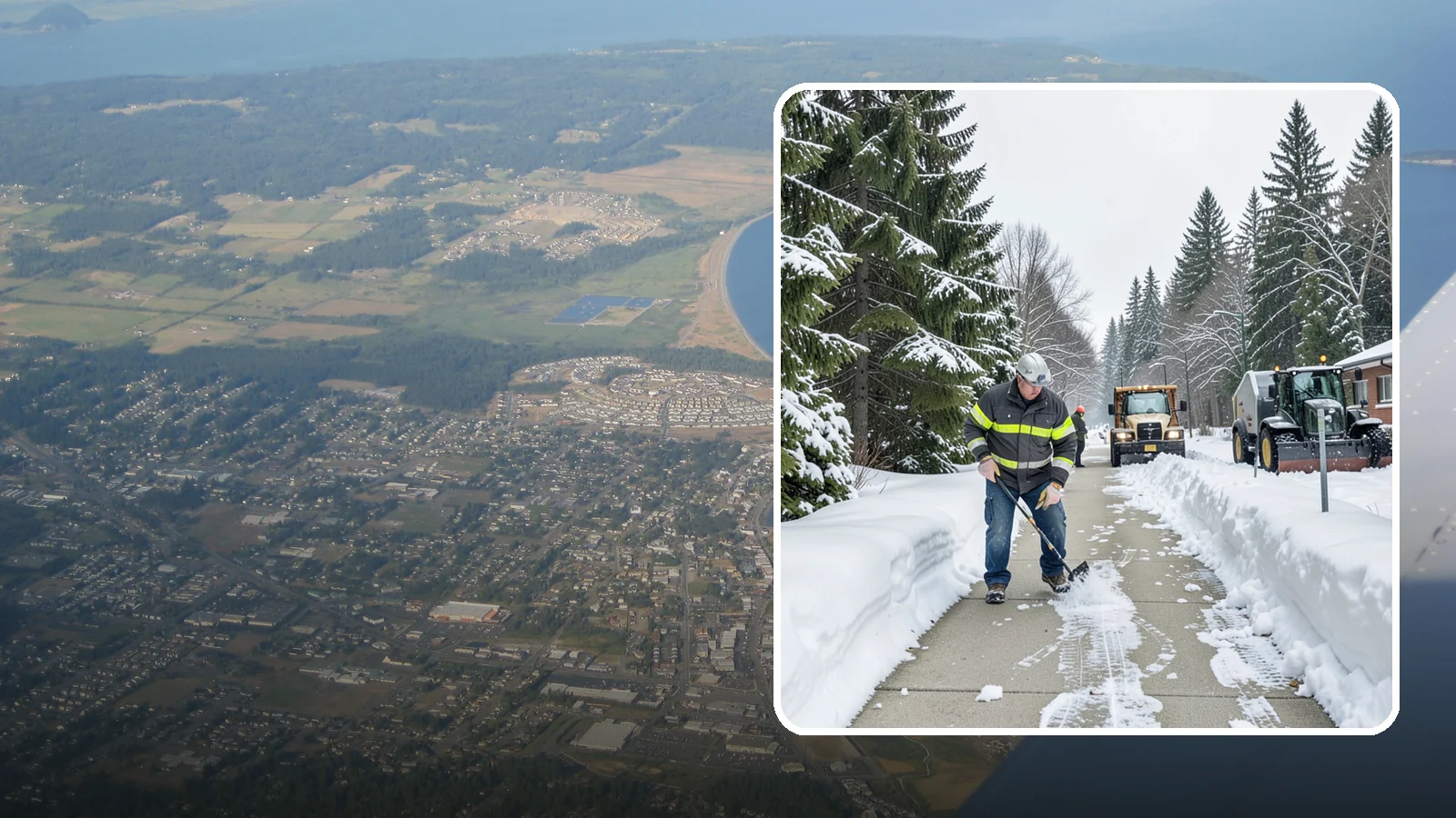 Commercial Walkway Clearing in Oak Harbor, Island County, WA - Keep the internal walkways across your commercial property safe for staff and visitors during winter weather.
