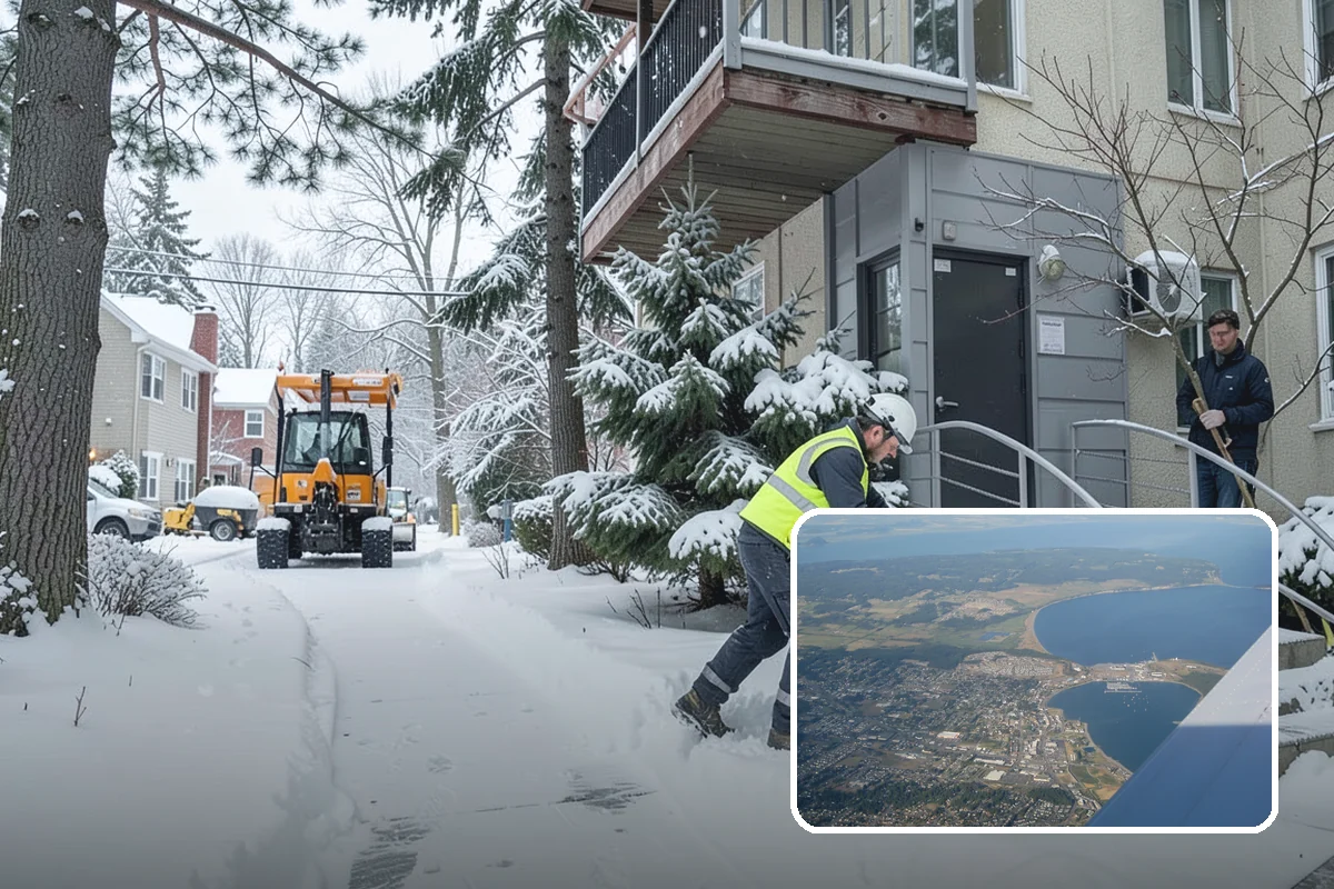 Commercial Walkway Clearing in Oak Harbor, Island County, WA - Complete coverage of internal connecting paths