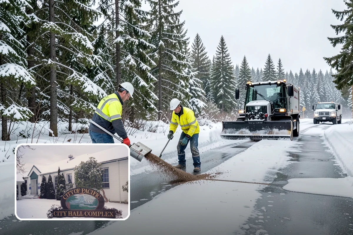 Commercial Walkway Clearing in Pacific, King County, WA - Complete coverage of internal connecting paths