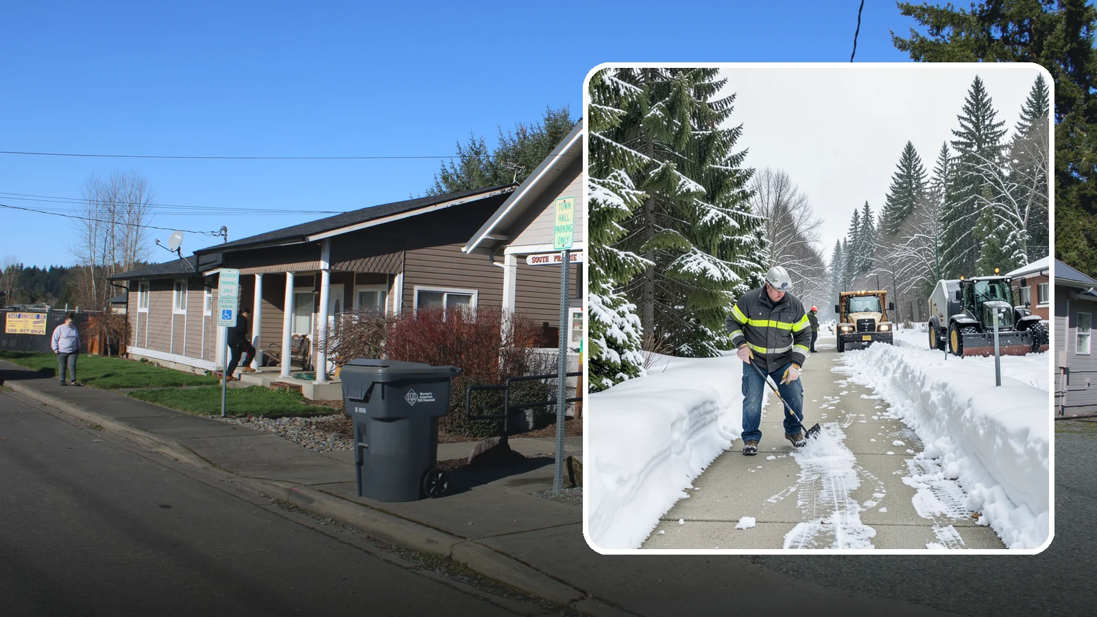 Commercial Walkway Clearing in South Prairie, Pierce County, WA - Keep the internal walkways across your commercial property safe for staff and visitors during winter weather.
