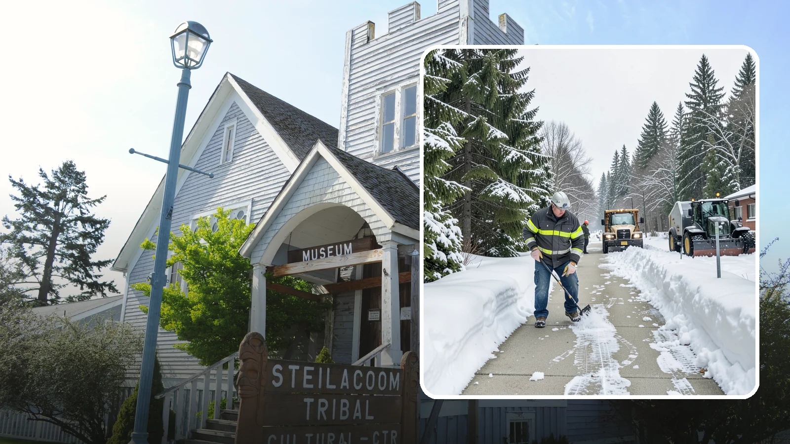 Commercial Walkway Clearing in Steilacoom, Pierce County, WA - Keep the internal walkways across your commercial property safe for staff and visitors during winter weather.