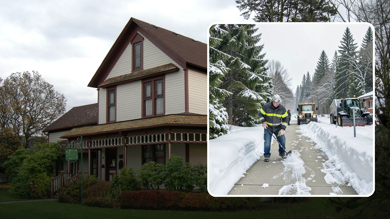 Commercial Walkway Clearing in Sumner, Pierce County, WA - Keep the internal walkways across your commercial property safe for staff and visitors during winter weather.