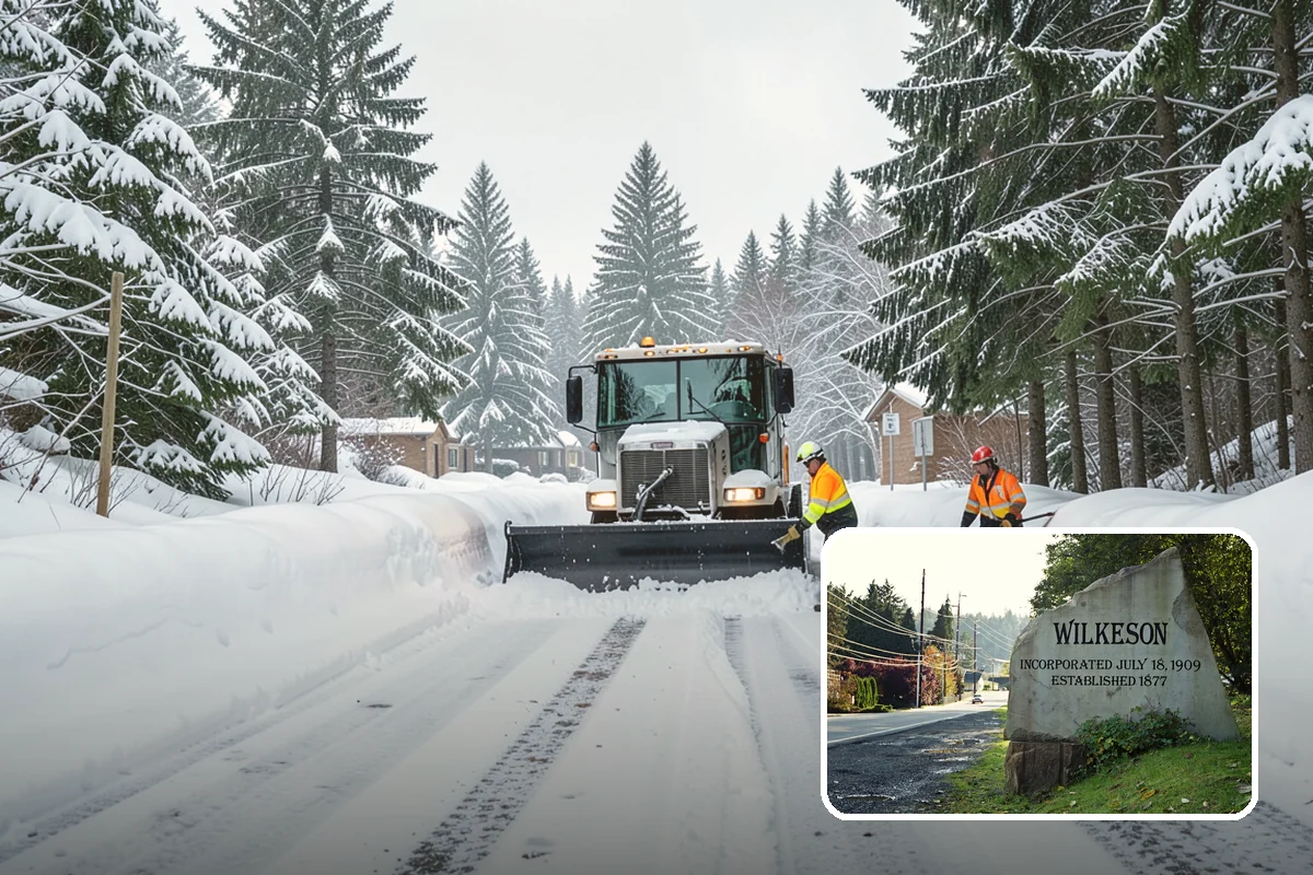 Commercial Walkway Clearing in Wilkeson, Pierce County, WA - Complete coverage of internal connecting paths