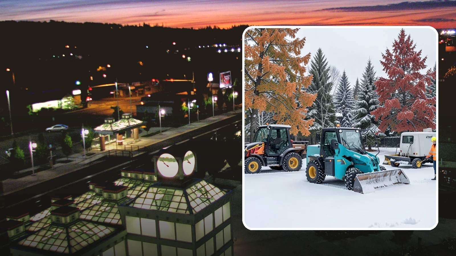 Compact Equipment Snow Removal in Auburn, King County, WA - Our compact machines clear courtyards, plazas, and gated areas where full-size equipment simply cannot fit.