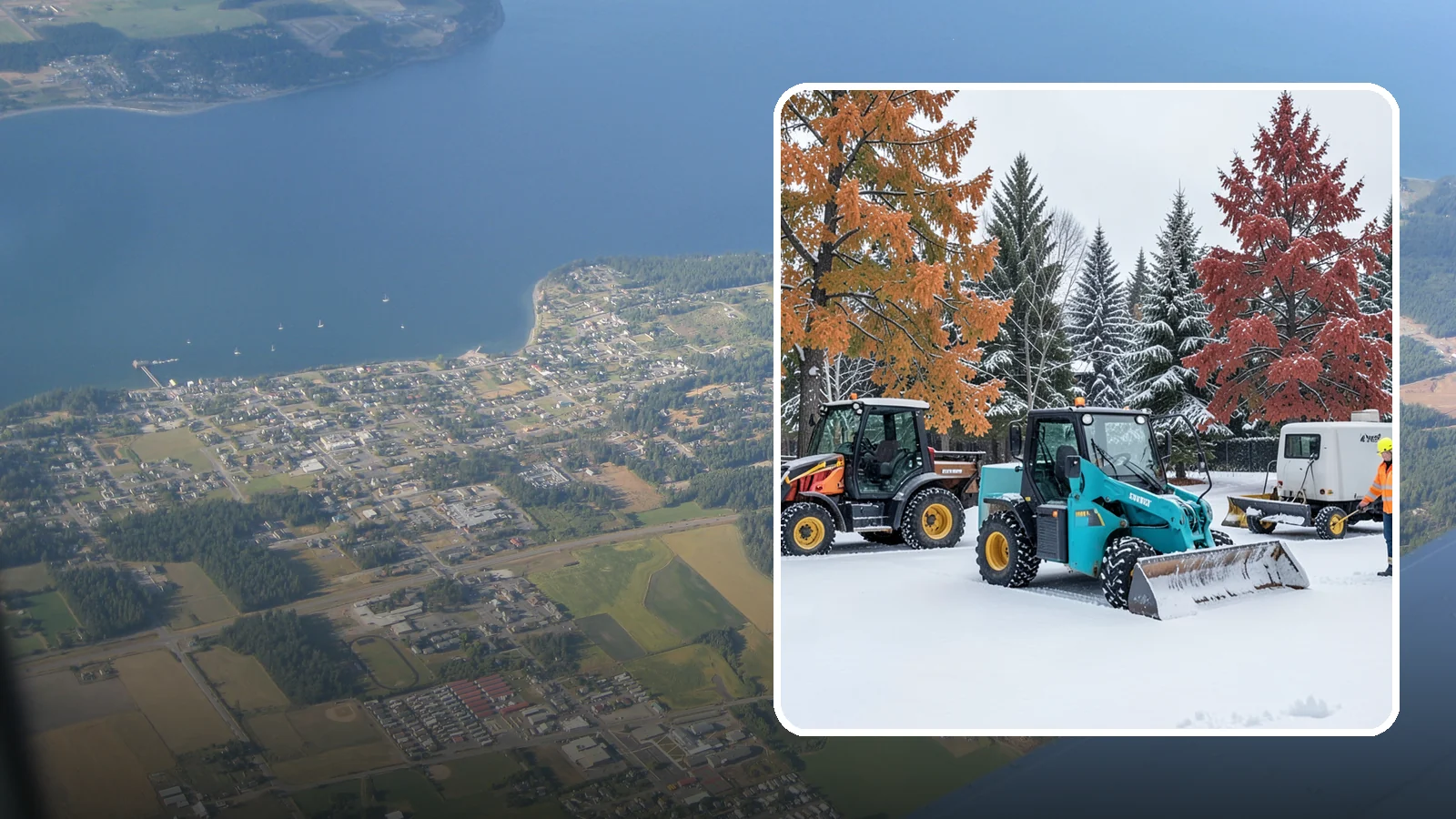 Compact Equipment Snow Removal in Coupeville, Island County, WA - Our compact machines clear courtyards, plazas, and gated areas where full-size equipment simply cannot fit.