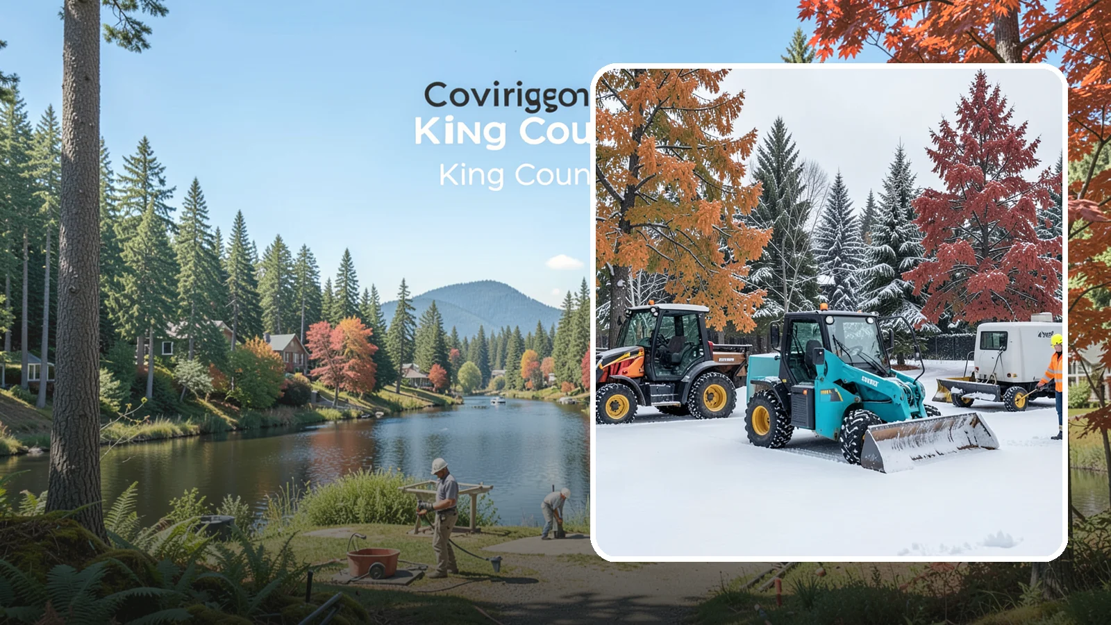 Compact Equipment Snow Removal in Covington, King County, WA - Our compact machines clear courtyards, plazas, and gated areas where full-size equipment simply cannot fit.