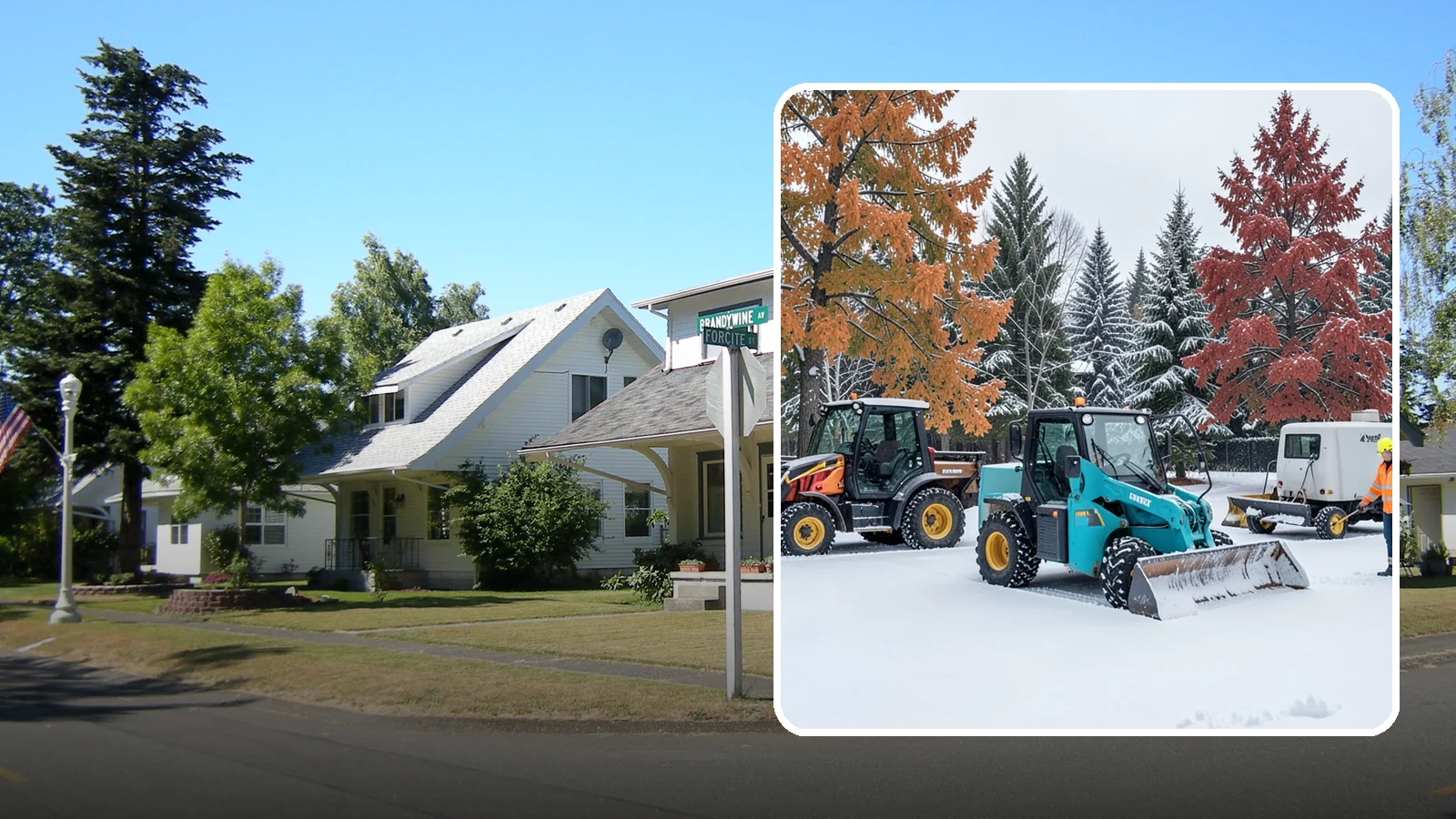 Compact Equipment Snow Removal in DuPont, Pierce County, WA - Our compact machines clear courtyards, plazas, and gated areas where full-size equipment simply cannot fit.